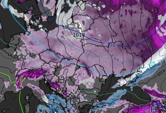 Mroźne powietrze nad Europą