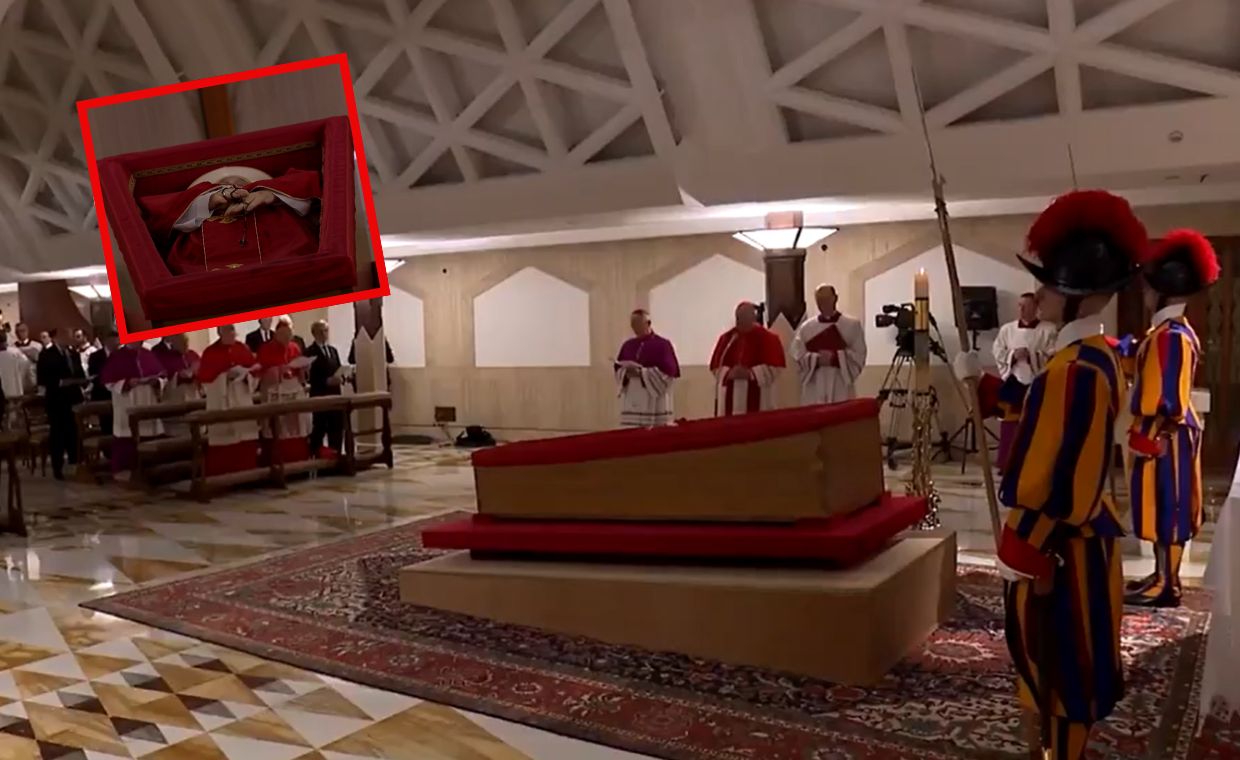 Ciało Franciszka złożone do trumny. Jest pierwsze nagranie