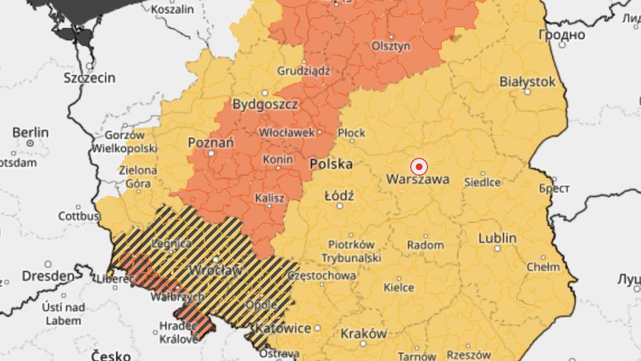 W których regionach kraju można się spodziewać burz?