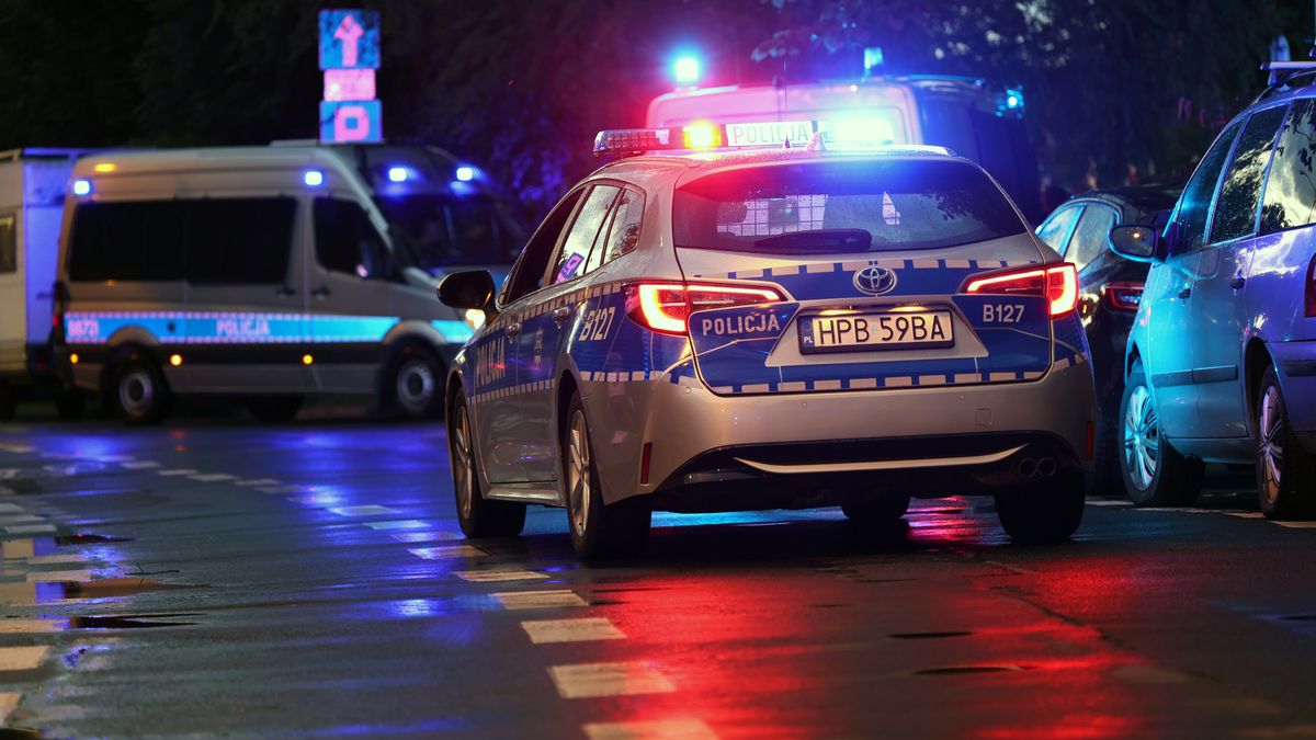 DAREK11radiowóz, polska, policja, sygnalizator, dach, korek, ruch, drogowy, wieczór, noc, ciemno, mokro, mandat, kara, alarmowo, na sygnale, po deszczu, samochód, niebieskie, pomoc, na ulicy, policjantka, kamizelka, odblaskowa, blokada, ulicy, prewencja, policjant, covid-19, patrol nocny, miasto, regulacja ruchem, drogówka, gliny, czerwone, zdarzenie, stop, aresztowanie