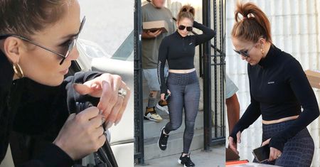 Świeżo upieczona żona Jennifer Lopez prezentuje obrączkę ślubną za TYSIĄC DOLARÓW, maszerując w sportowym stroju (ZDJĘCIA)