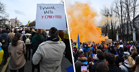 Przyszli pod ambasadę Rosji. Padły gorzkie słowa o Zełenskim