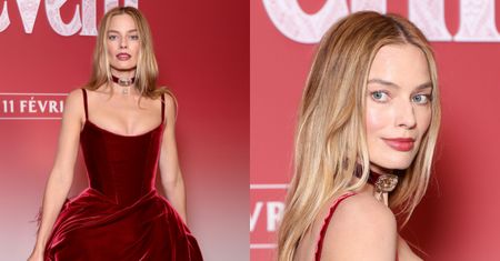 Margot Robbie i jej ściśnięty dekolt pozdrawiają z francuskiej premiery filmowej. Aktorka OLŚNIŁA w sukni Chanel (ZDJĘCIA)