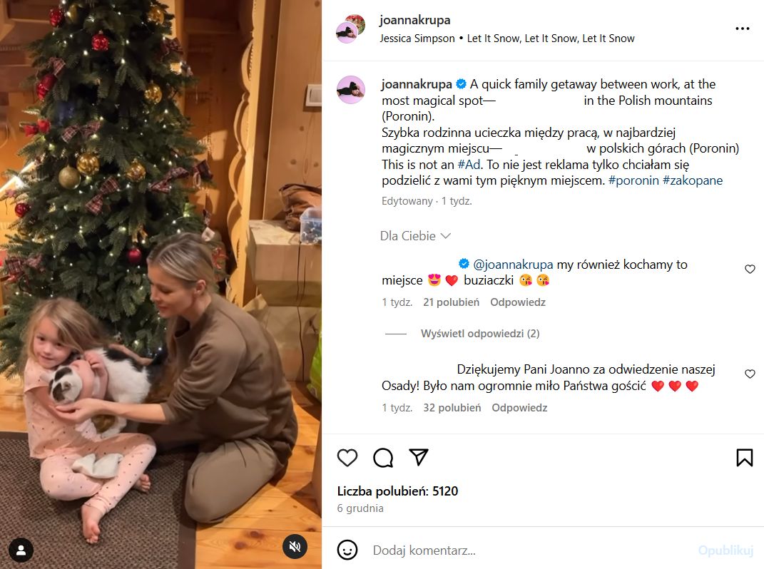 Joanna Krupa spędza czas w Polsce ze swoją córką