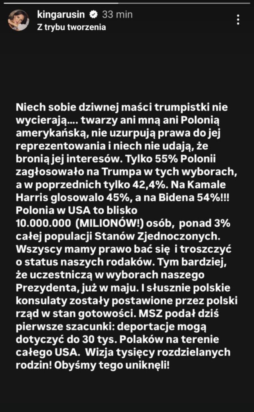Kinga Rusin podzieliła się swoimi wątpliwościami nt. Trumpa