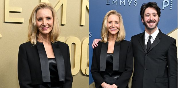 Dawno niewidziana Lisa Kudrow bryluje na gali Emmy z DOROSŁYM SYNEM. Widzicie podobieństwo? (ZDJĘCIA)