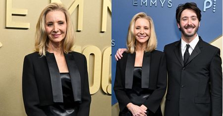 Dawno niewidziana Lisa Kudrow bryluje na gali Emmy z DOROSŁYM SYNEM. Widzicie podobieństwo? (ZDJĘCIA)