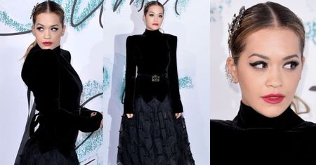 Poważna Rita Ora w żałobnej stylizacji