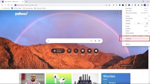 Google Chrome: menu Ustawienia 