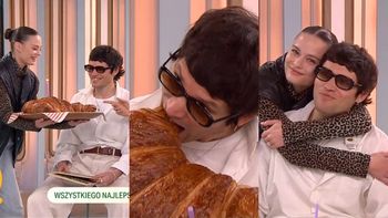 Włączamy "Dzień Dobry TVN", a tam eks Antka Królikowskiego i jej luby spijają sobie z dzióbków nad WIELKIM CROISSANTEM. "To jest prawdziwe?"