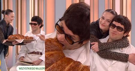 Włączamy "Dzień Dobry TVN", a tam eks Antka Królikowskiego i jej luby spijają sobie z dzióbków nad WIELKIM CROISSANTEM. "To jest prawdziwe?"