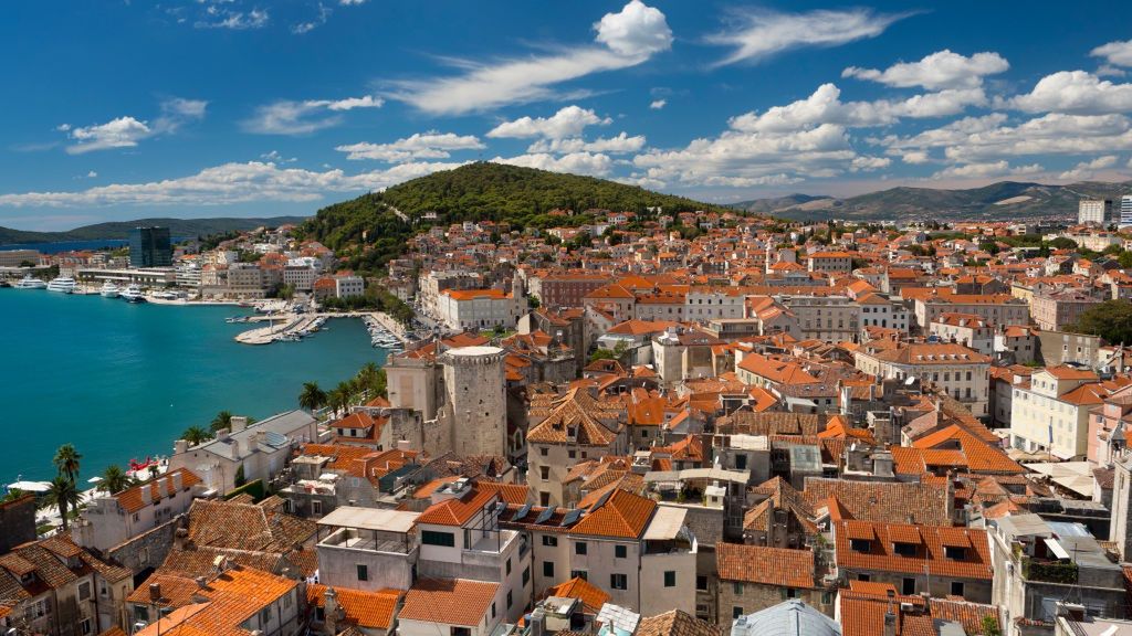 View of Split, Croatia, from its cathedral bell tower
View of Split, Croatia, from its cathedral bell tower. (Photo by: Planet One Images/Universal Images Group via Getty Images)
Planet One Images