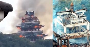 Pożar chińskiej świątyni. "Jedna z czterechset osiemdziesięciu wspaniałych"