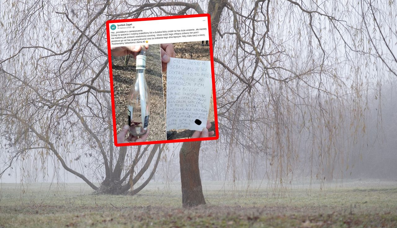 Dostrzegli list w butelce. Zaskakująca treść. Autorem Sebastian