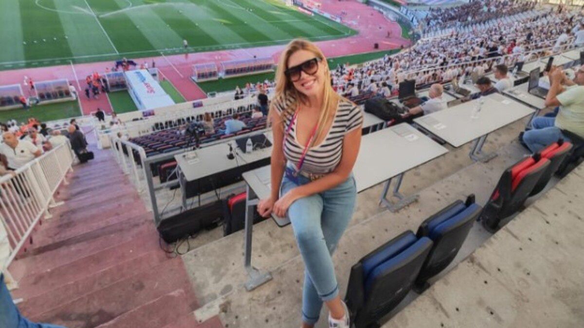 Mirta Surjak na stadionie w Chorwacji