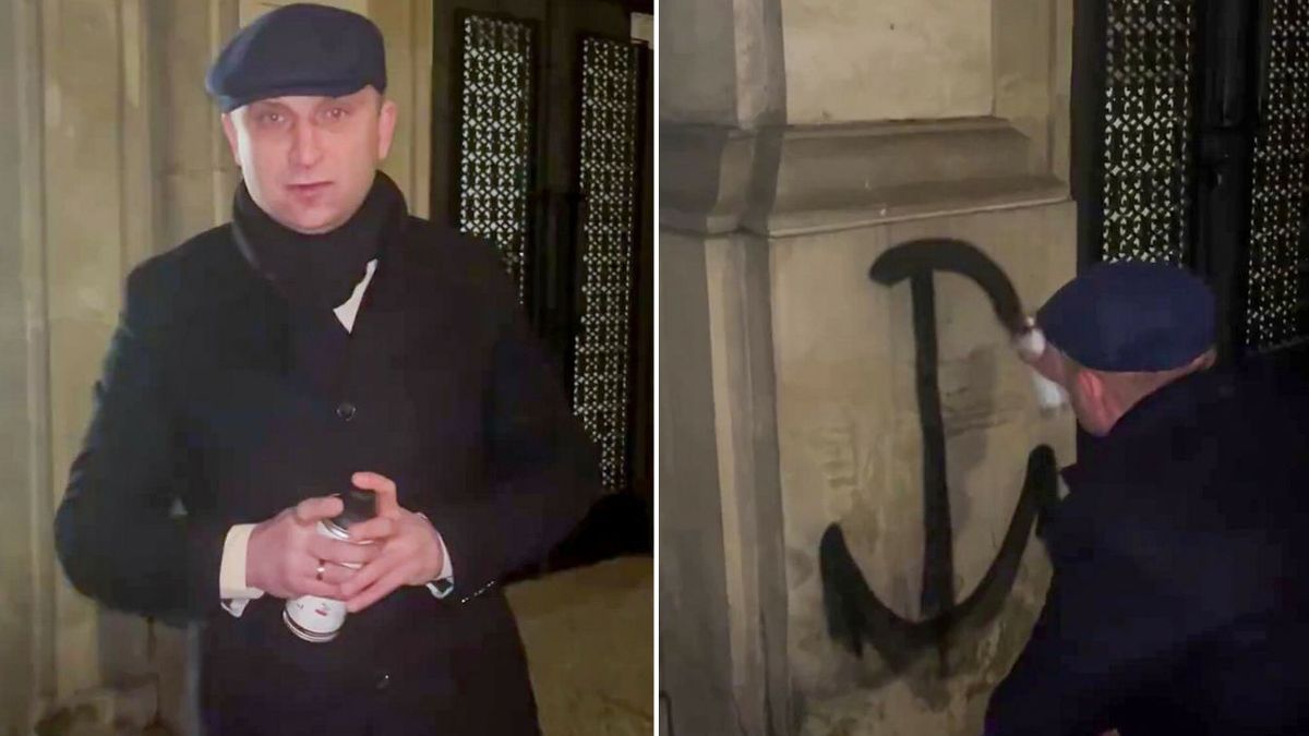 Bąkiewicz uniewinniony ws. graffiti na zabytku. Jest uzasadnienie