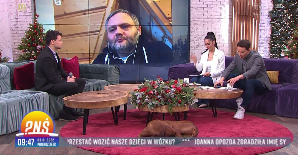 Wypowiedź dr. Rakowskiego na antenie TVP2 nieoczekiwanie przerwał jego syn 