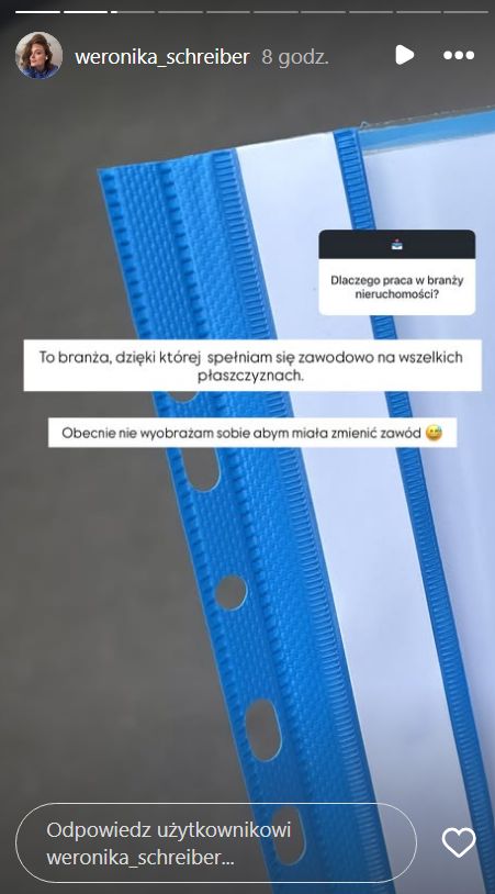 Weronika Schreiber o pracy