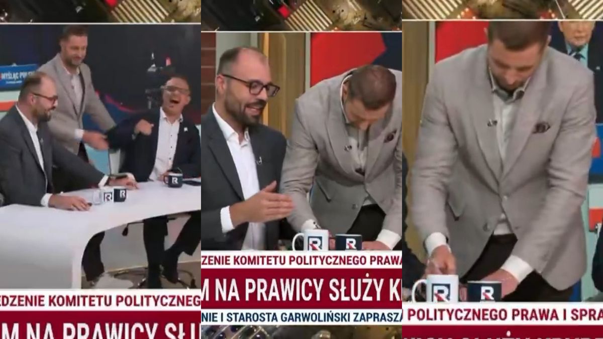 Dziwna interakcja posła z Miłoszem Kłeczkiem w TV Republika