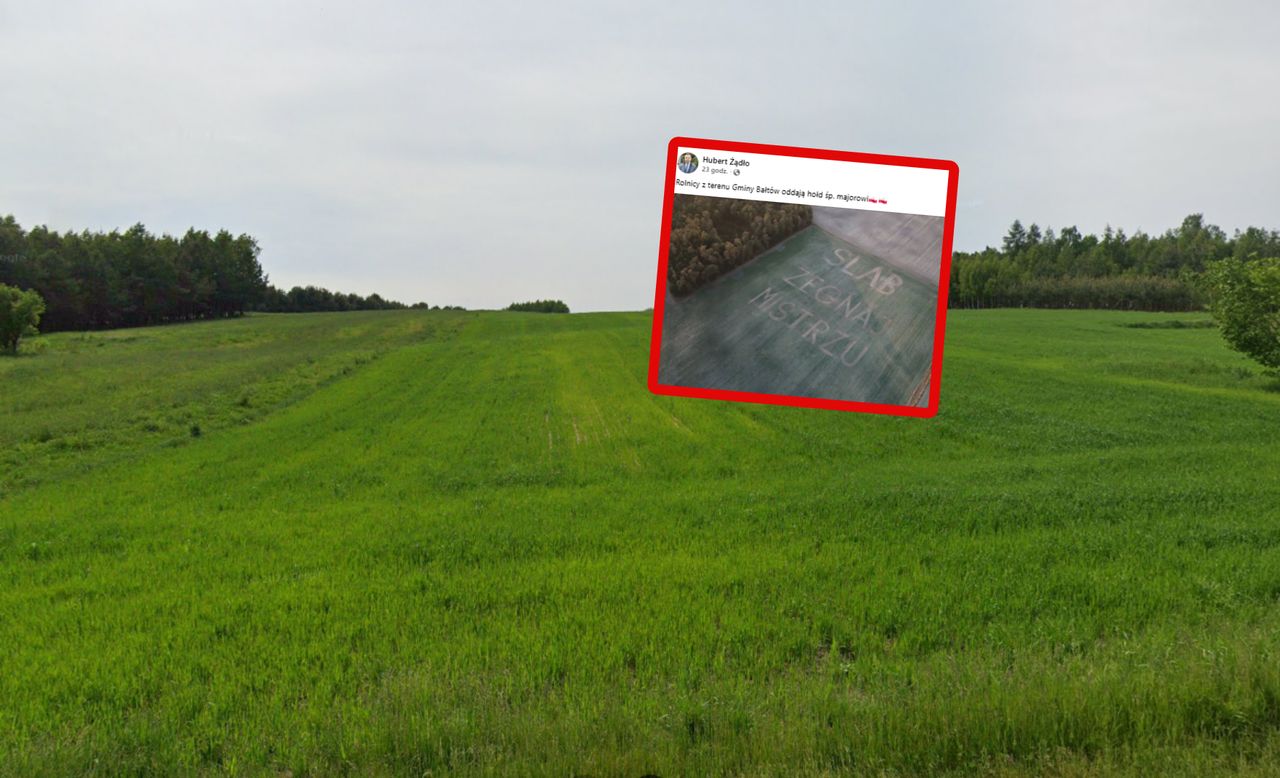 Rolnicy zrobili to na polu. Trzy słowa widać z kosmosu