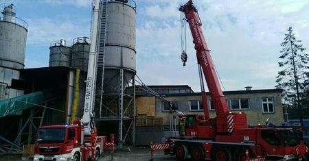 Tragiczny wypadek w Kolbudach. Mężczyzna zginął przygnieciony przez silos