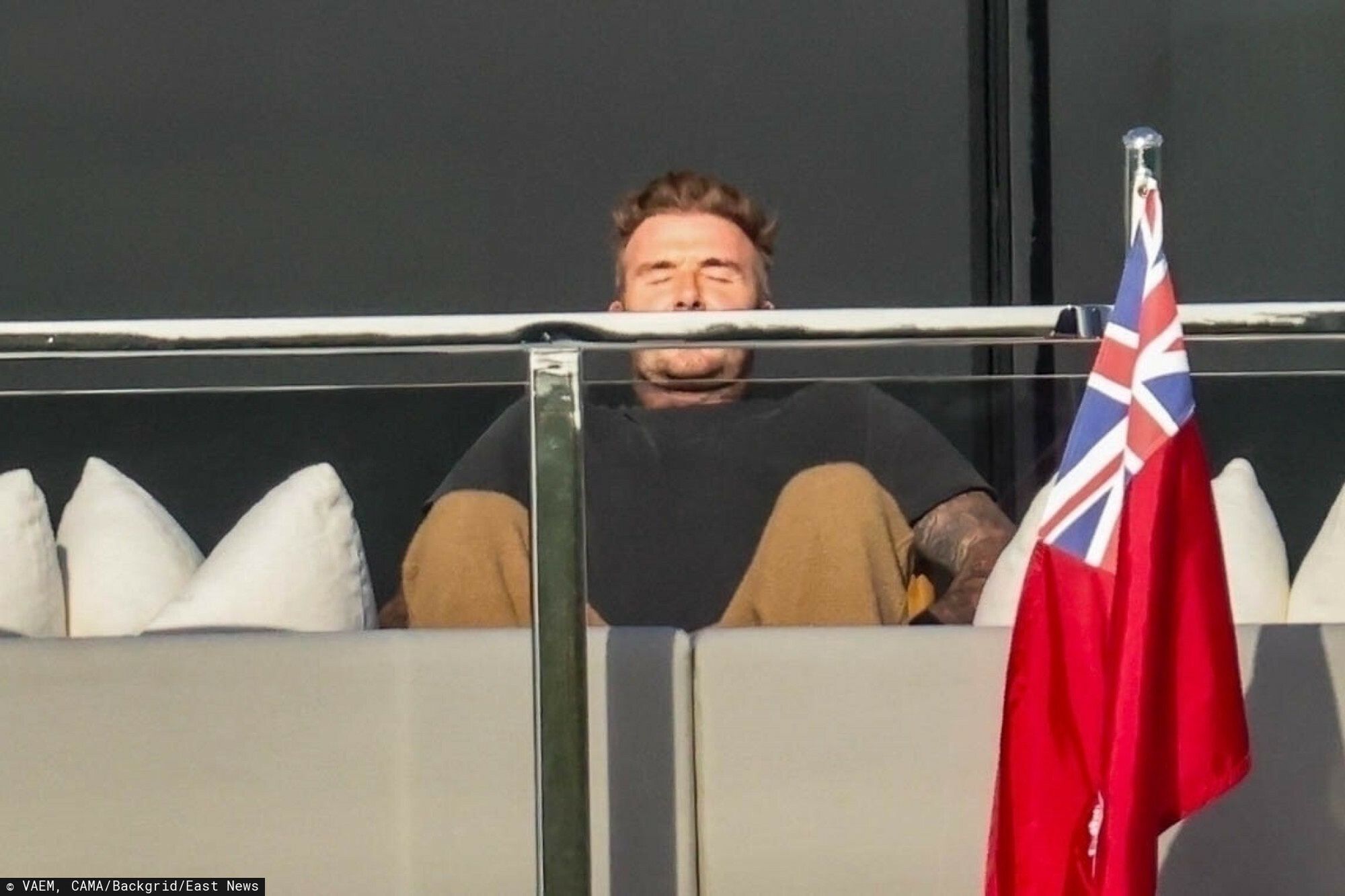 David Beckham na jachcie