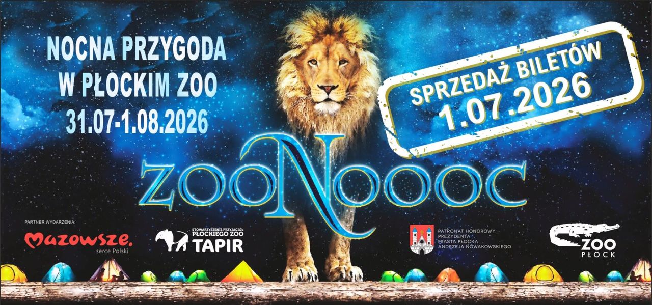 Płockie ZOO zaprasza na ZOONOOOC 2026. Wiadomo, kiedy kupić bilety