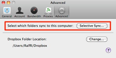Dropbox z wybiórczą synchronizacją, doskonale! 2