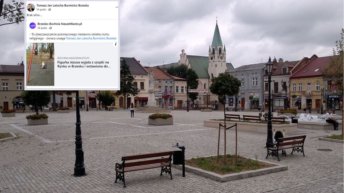 Brzesko. Ktoś wykradł figurkę małego Jezusa i wsadził go do huśtawki