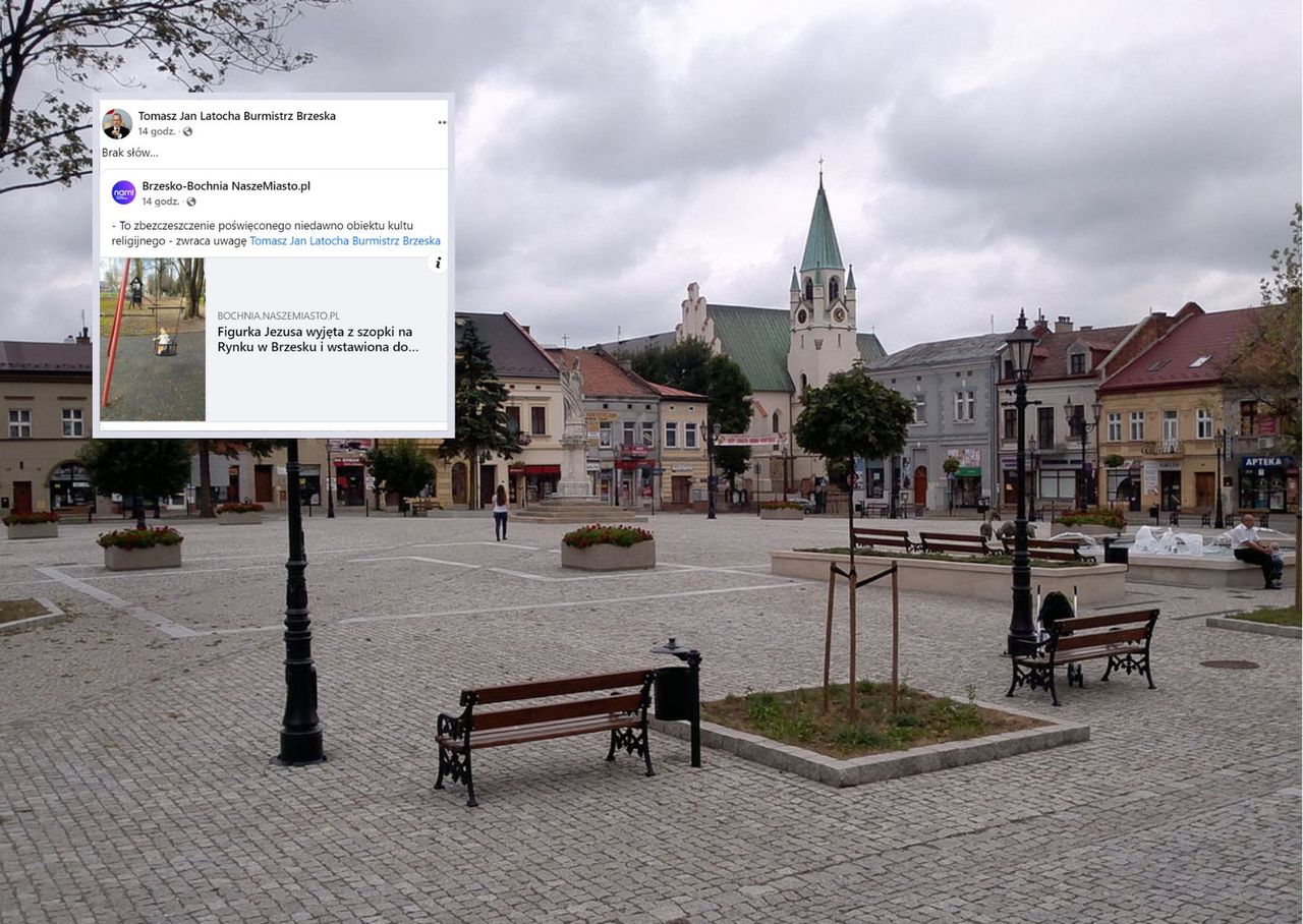 Figurkę Jezuska wsadzili do dziecięcej huśtawki. Ściga ich policja