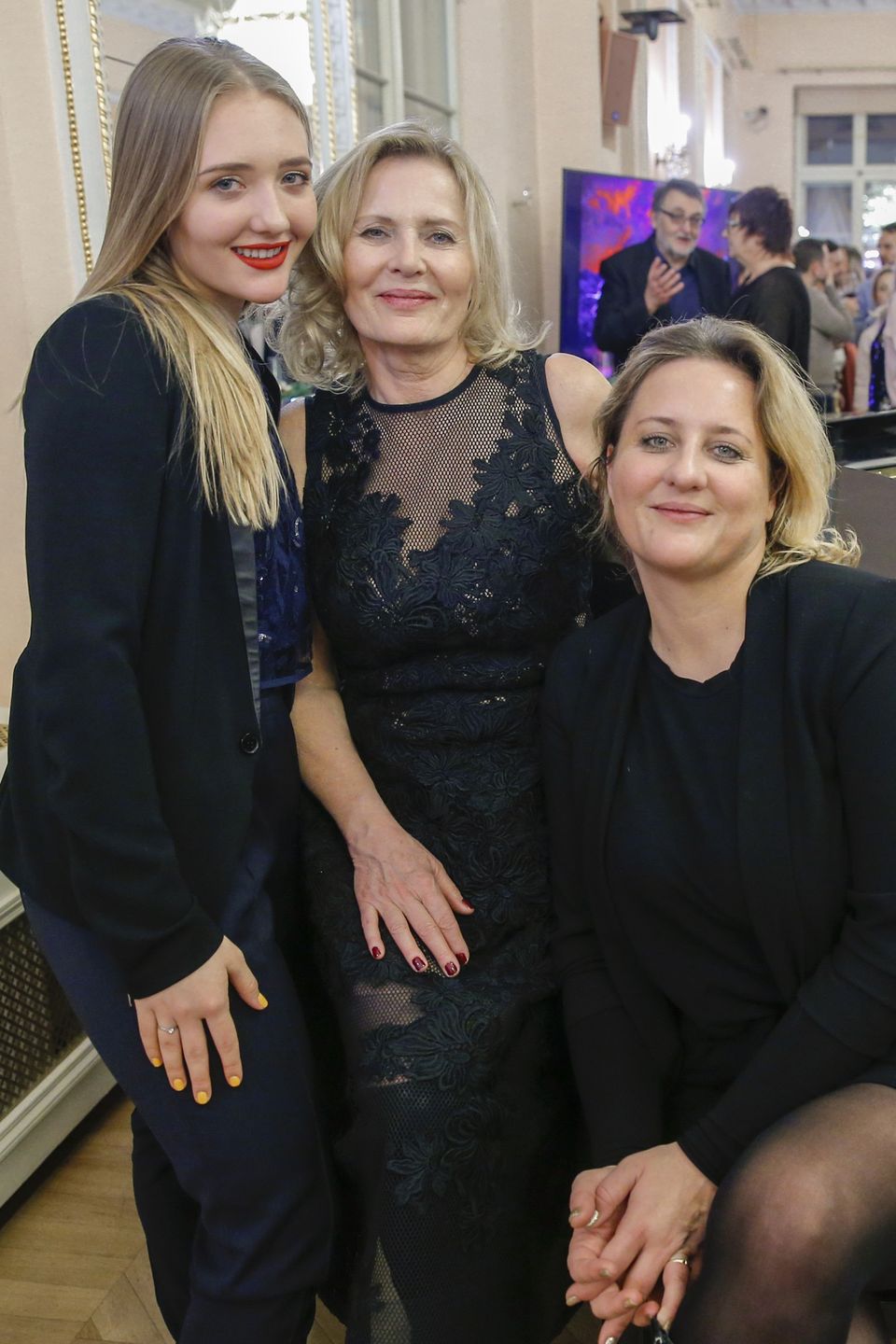 Grażyna Szapołowska z córką i wnuczką