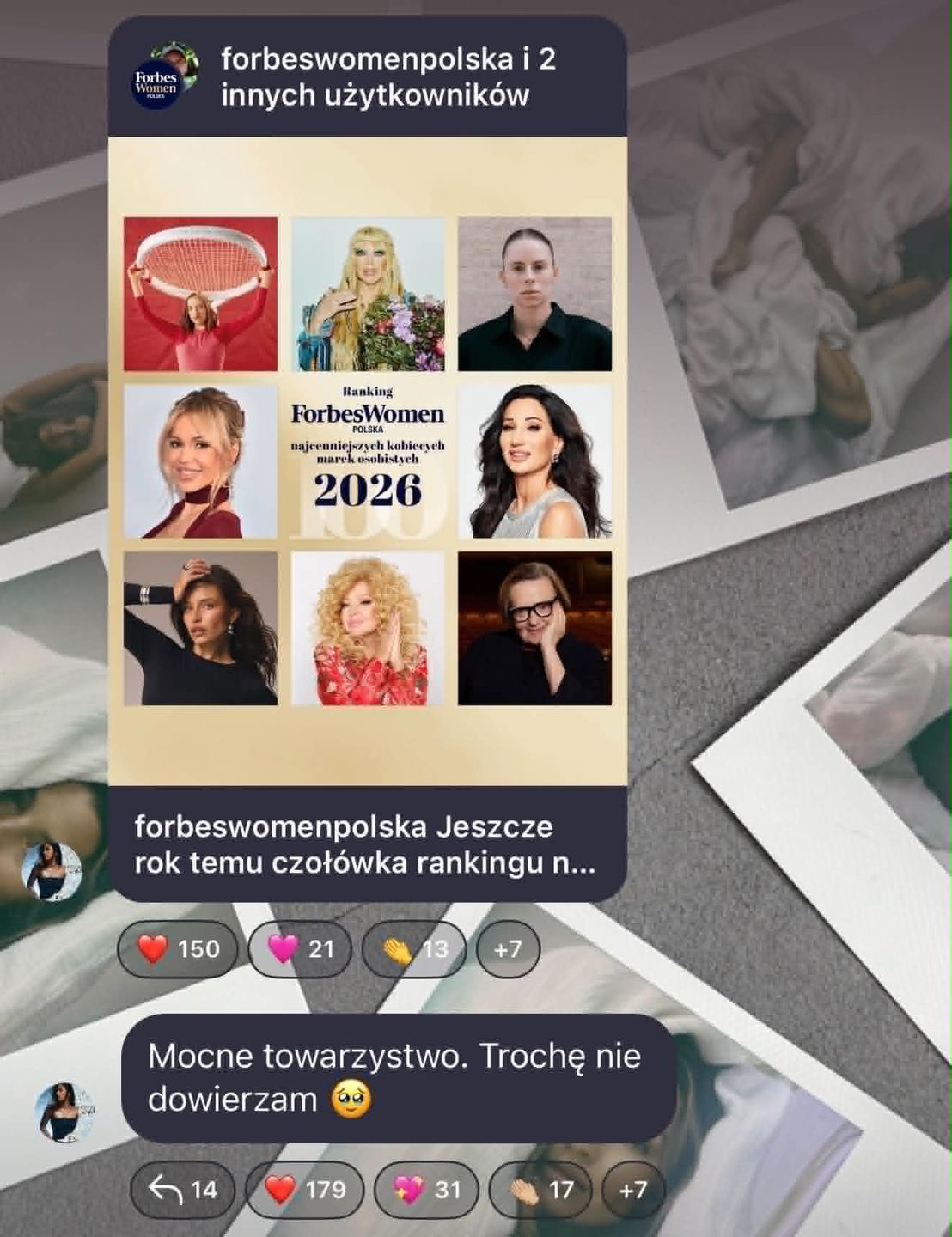 Julia Wieniawa zachwyca się rankingiem "Forbes"