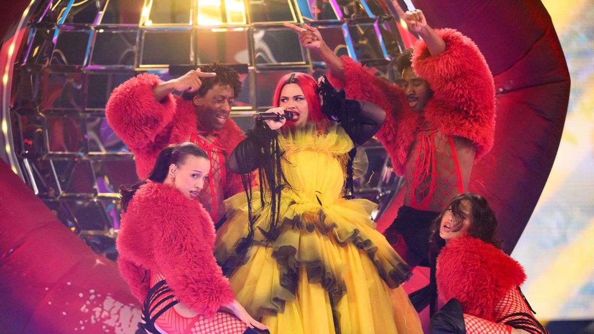 BASEL, SWITZERLAND - MAY 15: Miriana Conte representing Malta performs during the Semi Final Round 2 of the 69th Eurovision Song Contest Opening Ceremony at Messe Basel on May 15, 2025 in Basel, Switzerland. (Photo by Harold Cunningham/Getty Images)