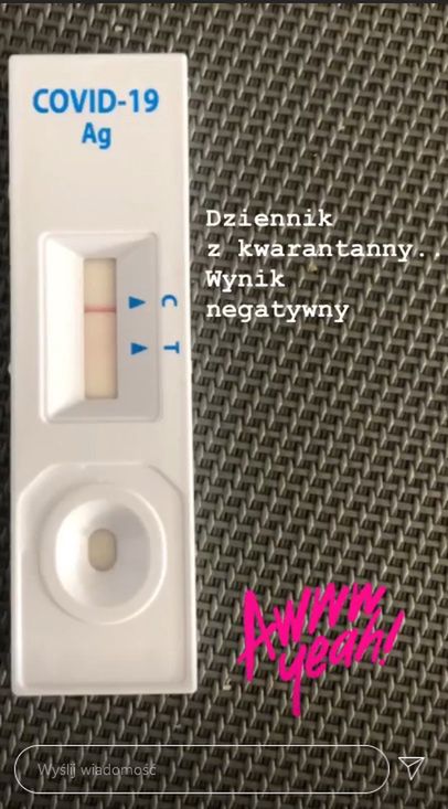 Beata Tadla zrobiła test na obecność koronawirusa