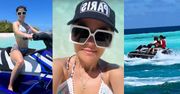Katarzyna Cichopek pozdrawia ze skutera wodnego i życzy MOKREGO ŚMIGUSA-DYNGUSA! (ZDJĘCIA)