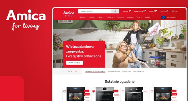 GoldenGrid zaprojektował interface serwisu e-commerce dla Grupy Amica