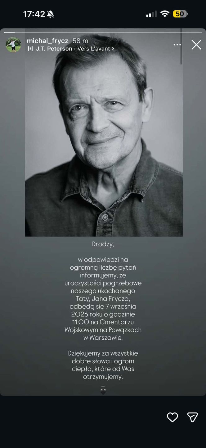 Podano datę pogrzebu Frycza