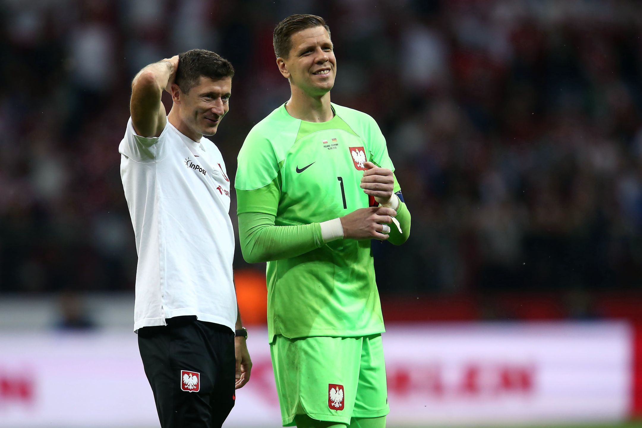 Robert Lewandowski i Wojciech Szczęsny