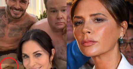 Niesforna dłoń Courteney Cox wędruje W OKOLICE KROCZA Davida Beckhama (FOTO)