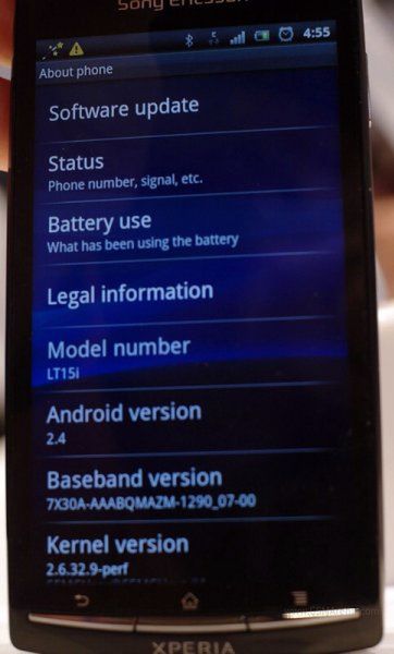 Sony Ericsson Xperia arc z Androidem 2.4 [wideo]
