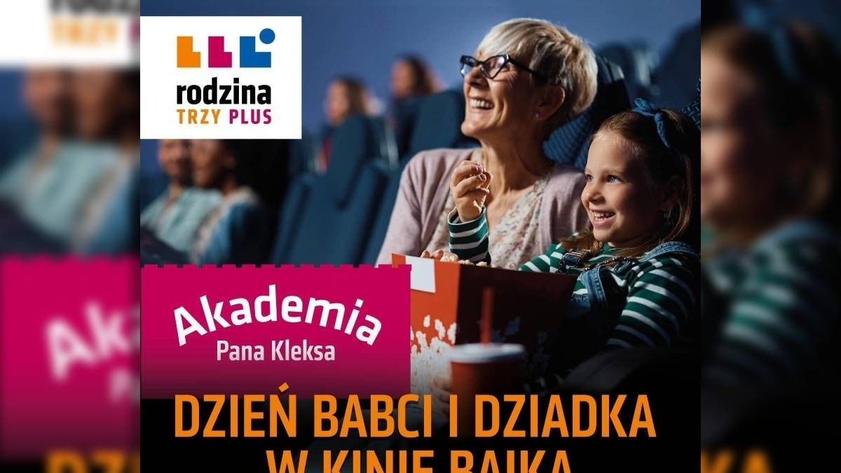 grafika, dzień babci i dziadka w kinie Bajka