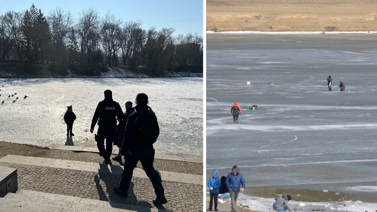 Ryzykują życiem i wchodzą na lód