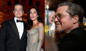 RZADKI WIDOK: 62-letni Brad Pitt i jego młodsza o 29 lat ukochana brylują na gali u Clooneyów. Przyćmili gospodarzy? (ZDJĘCIA)