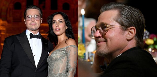 RZADKI WIDOK: 62-letni Brad Pitt i jego młodsza o 29 lat ukochana brylują na gali u Clooneyów. Przyćmili gospodarzy? (ZDJĘCIA)
