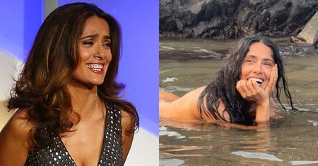 Salma Hayek uczciła urodziny NAGĄ KĄPIELĄ w oceanie. Dacie wiarę, że skończyła 60 lat? (FOTO)