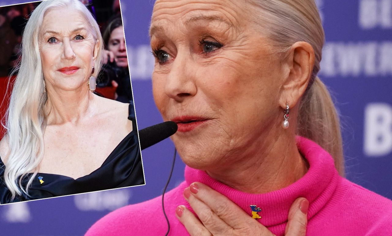 77-letnia Hellen Mirren na czerwonym dywanie w Berlinie. Co za dekolt!