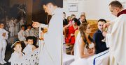 Maciej Rafalski odtworzył zdjęcie pary młodej, która spotkała się podczas… pierwszej komunii