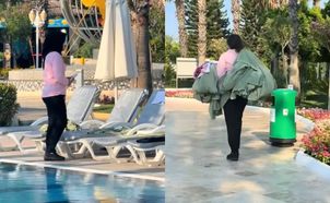 Taki widok w Turcji o 8 rano. Biją brawo obsłudze hotelu
