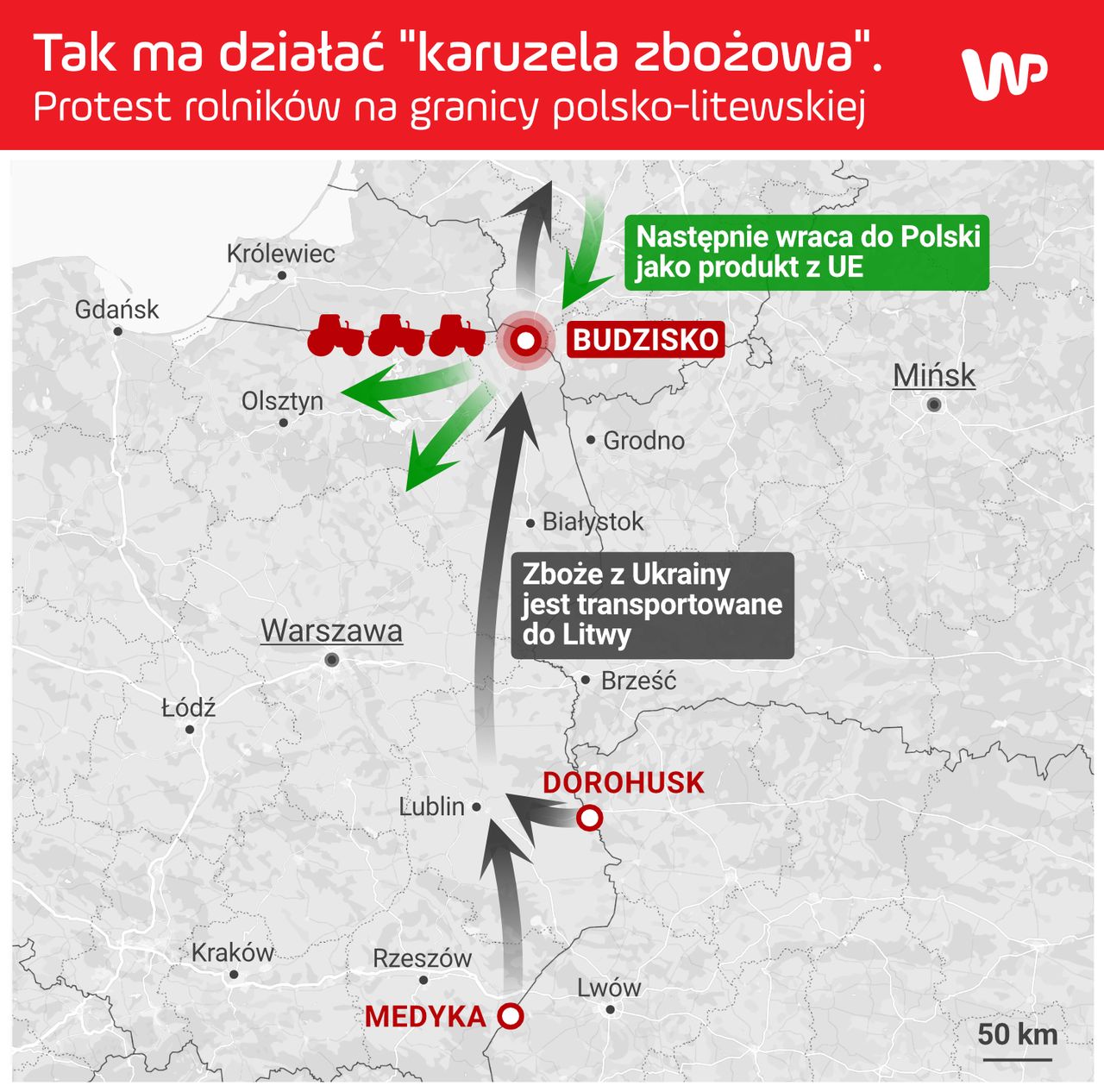 Mechanizm działania "karuzeli zbożowej" wykorzystywał możliwość legalnego tranzytu. Zboże mogło wracać  do kraju, jako "litewskie"