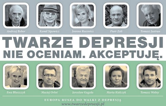 Racewicz, Bober, Gugała, Kielczyk, Orłoś i Wolny w kampanii „Twarze depresji”